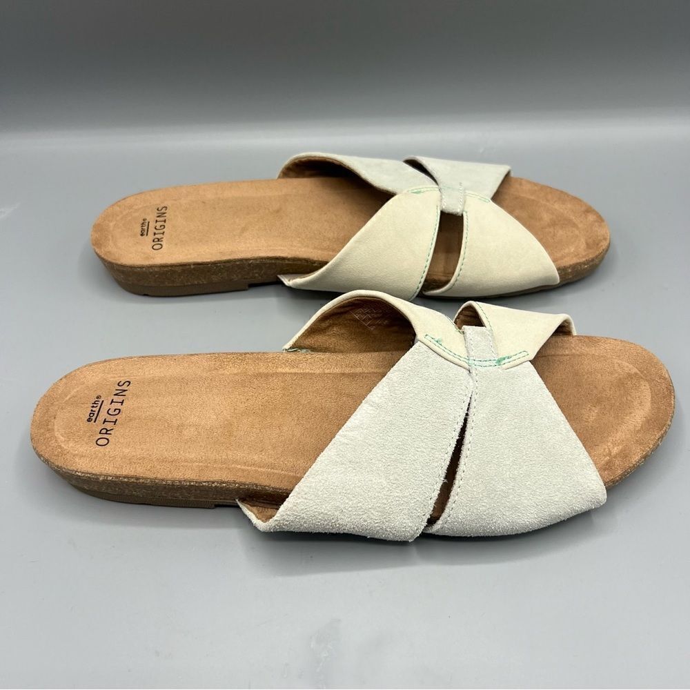 Earth Origins Lexi Seafoam Green Suede Sandals NWT - Picture 4 of 6